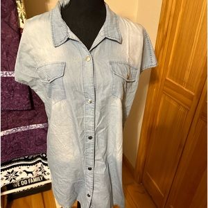 Cotton snap down dress